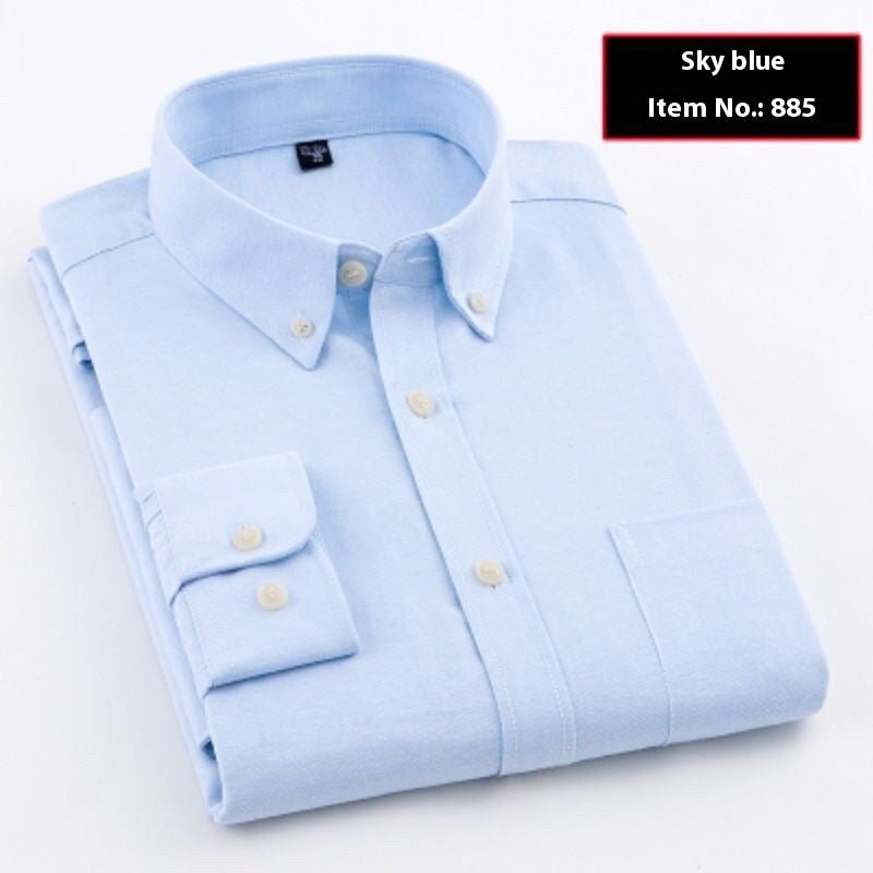Men's Oxford Pure Color Slim Shirt - PratSN