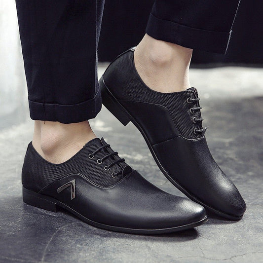 Men's Oxford Shoes British Large Size Business Casual Leather Shoes - PratSN
