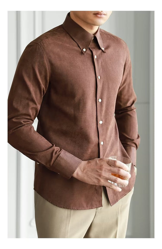 Men's Pure Color Trendy Shirt - PratSN