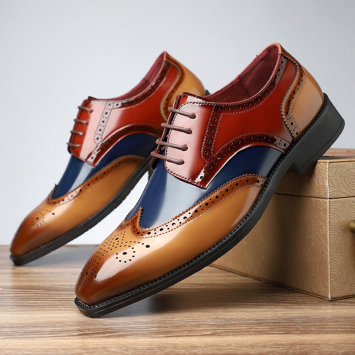 Men's Retro British Style All - match Leather Shoes - PratSN