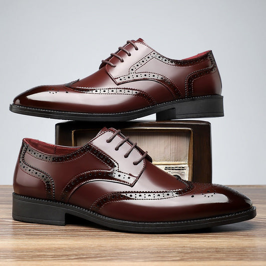 Men's Retro British Style All - match Leather Shoes - PratSN