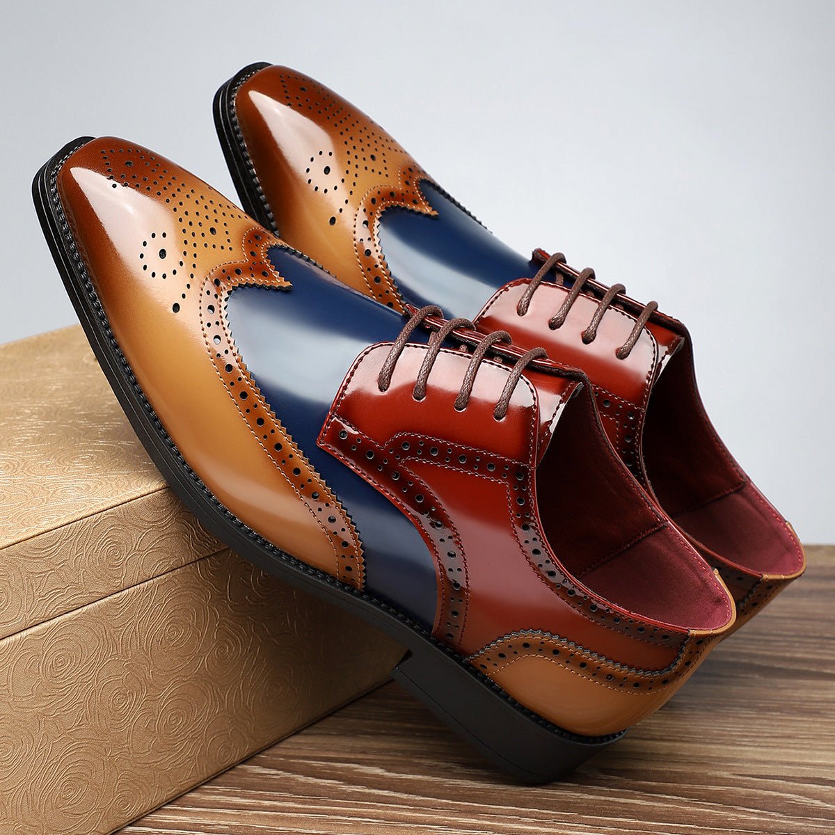 Men's Retro British Style All - match Leather Shoes - PratSN