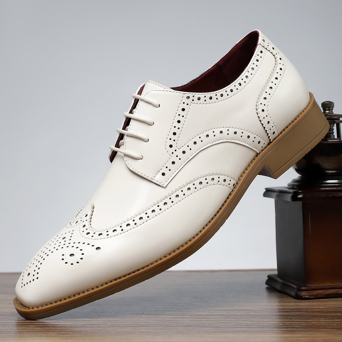 Men's Retro British Style All - match Leather Shoes - PratSN