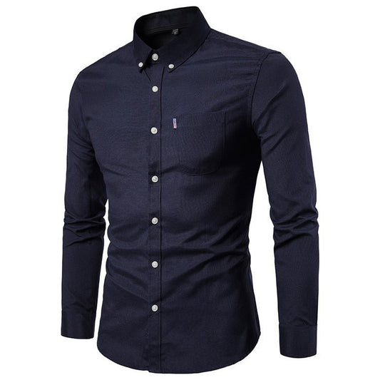 Men's Shirts Slim Long Sleeve Dress Shirt - PratSN