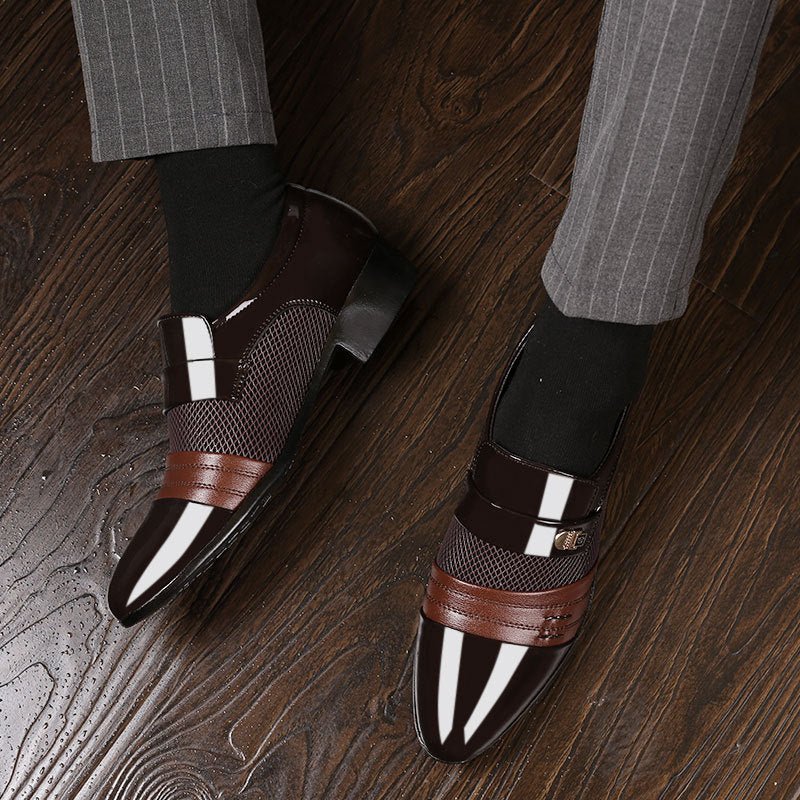 Men's shoes leather shoes men's casual shoes - PratSN