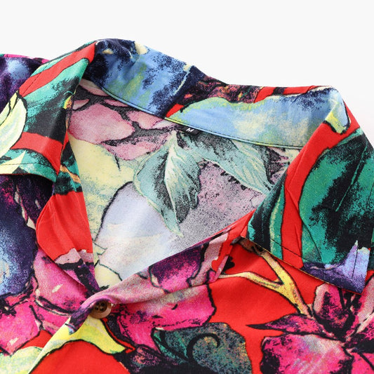 Men's Short Sleeve Shirt Fashion Loose Printed Shirt - PratSN