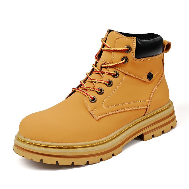 Men's Simple Casual Plus Size Leather Martin Boots - PratSN