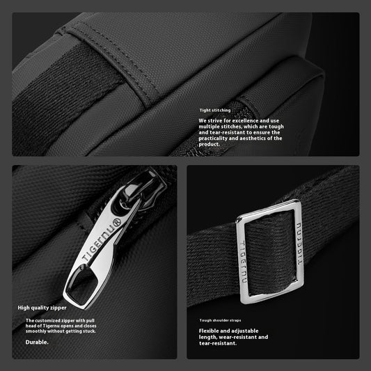 Men's Simplicity Trendy Crossbody Bag Casual Business Small Shoulder Bag - PratSN