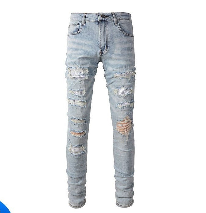 Men's Slim Fit All - matching Stretch Feet Pants - PratSN