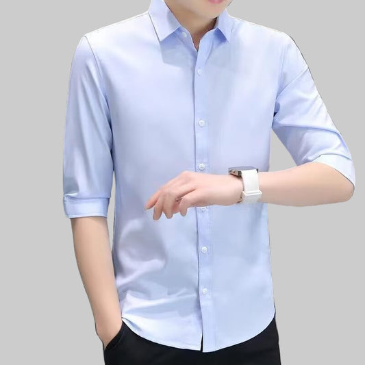 Men's Slim - fit Half - sleeve Shirt - PratSN