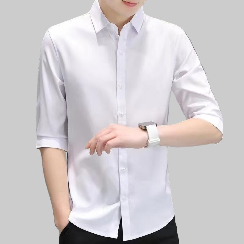 Men's Slim - fit Half - sleeve Shirt - PratSN