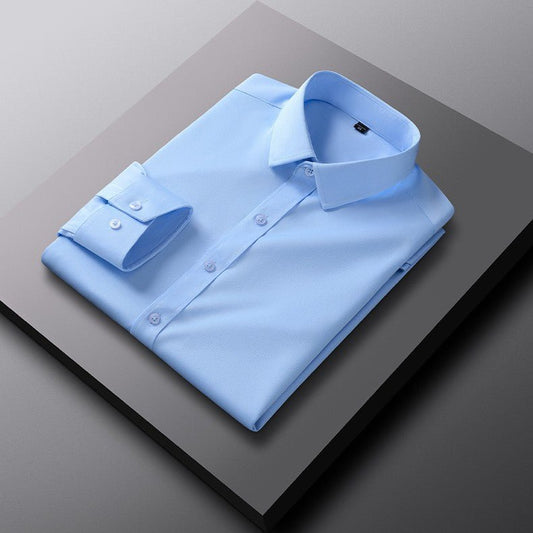 Mens Slim - Fit Solid - Color Work Shirt From Europe And The US - PratSN