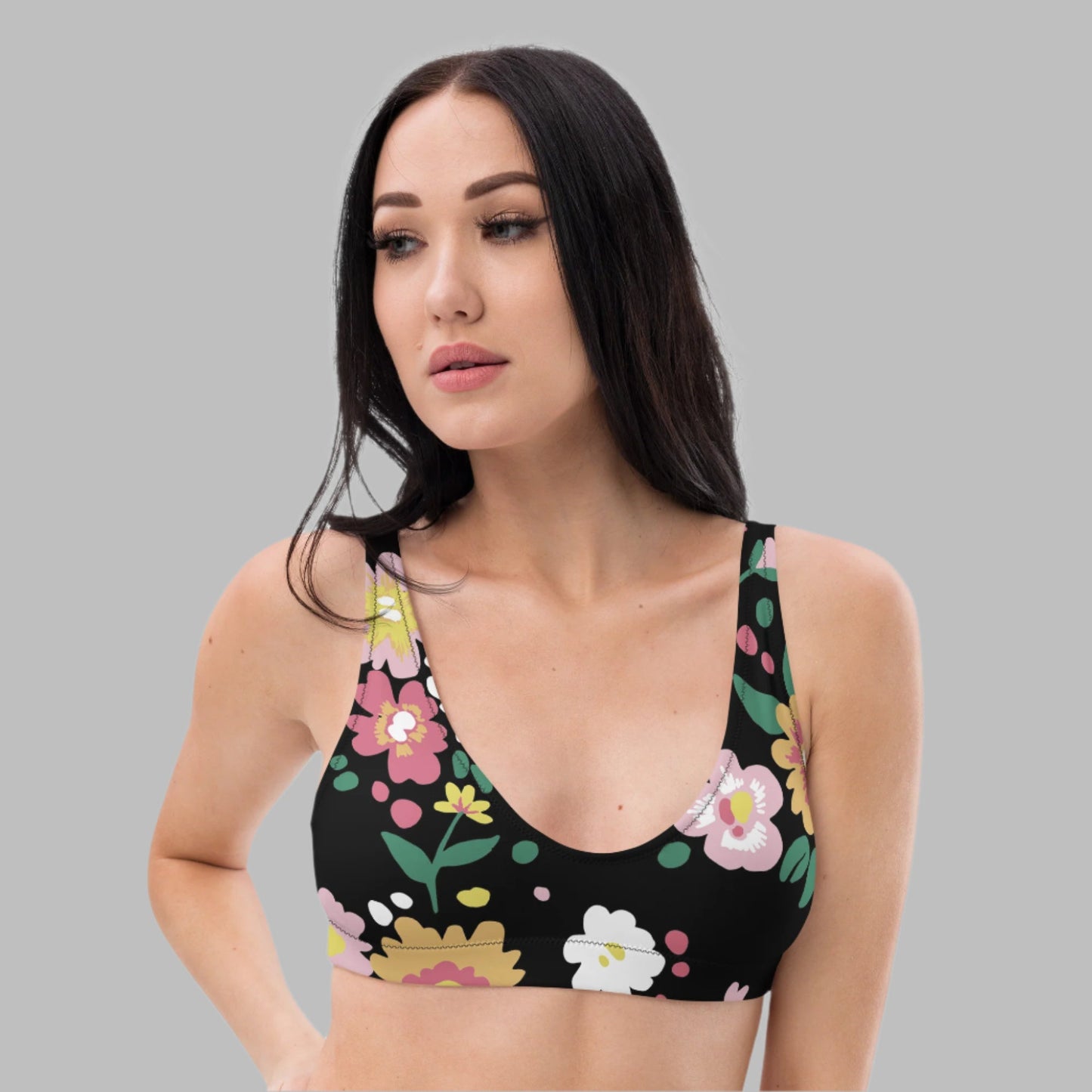 Multicolor Floral Bikini Top for Women | Beach Dress for Beach Babes | Removable Padding - PratSN