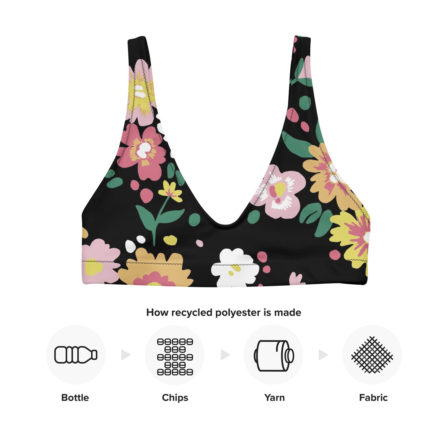 Multicolor Floral Bikini Top for Women | Beach Dress for Beach Babes | Removable Padding - PratSN