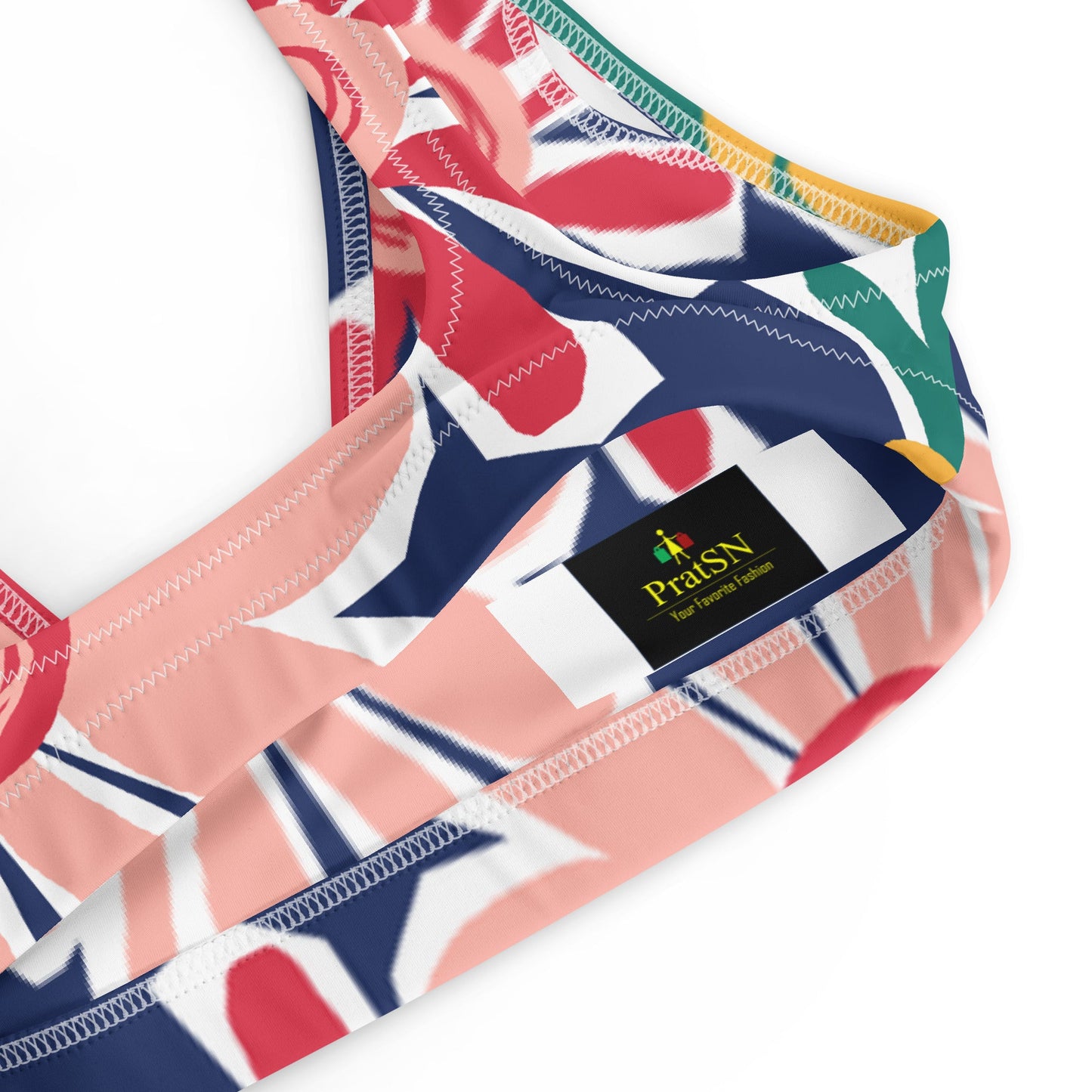 Multicolor Floral Padded Bikini Top & Beach Dress | Swimsuit Top for Beach Lovers - PratSN