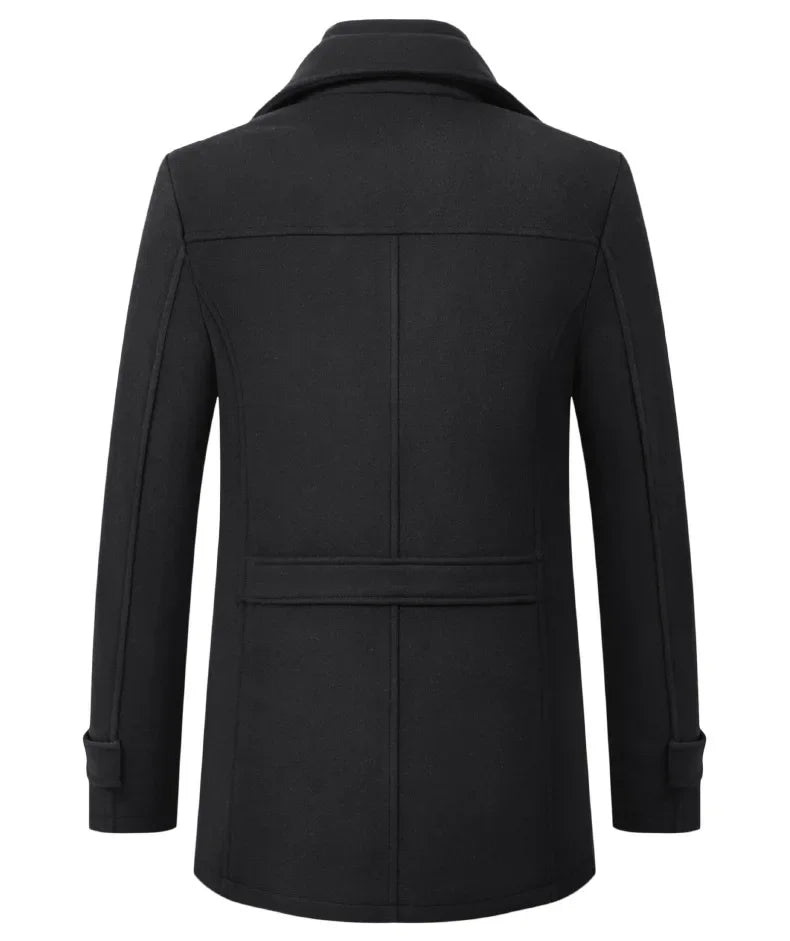 New 2025 Woolen Coat Men's Business Casual Fashionable Thickened Warm Extra Trendy Flow Fashion Jacket - PratSN