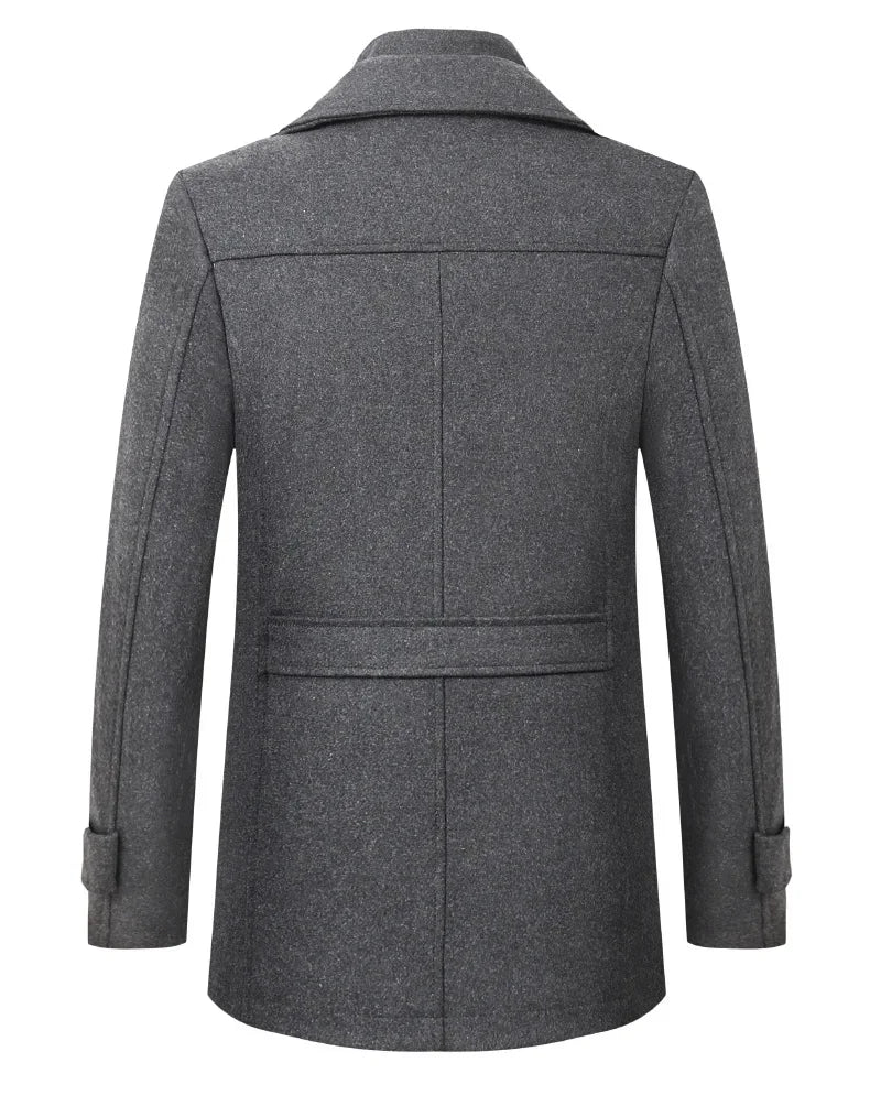 New 2025 Woolen Coat Men's Business Casual Fashionable Thickened Warm Extra Trendy Flow Fashion Jacket - PratSN