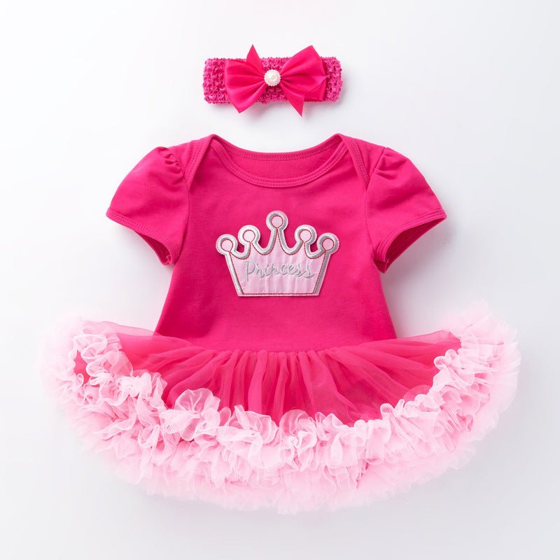 New Baby Girl Rose Red Short Sleeve - PratSN