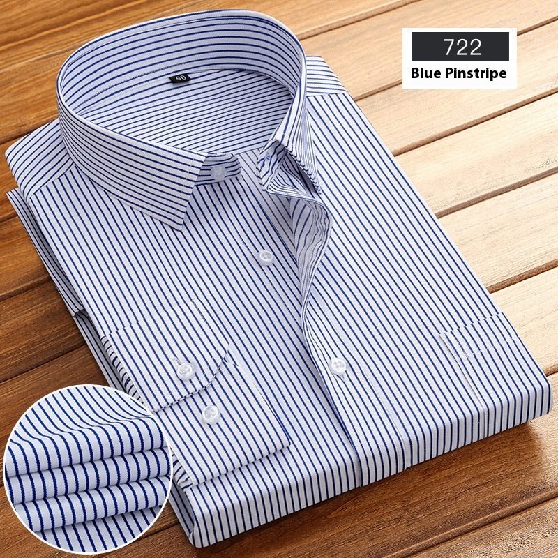 New Business Striped Spring And Autumn Men's Long - sleeved Shirt - PratSN