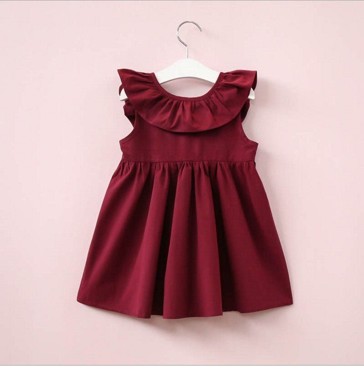 New Children's Clothing Baby Children Girls Bow Pleated Halter Skirt Princess Dress - PratSN