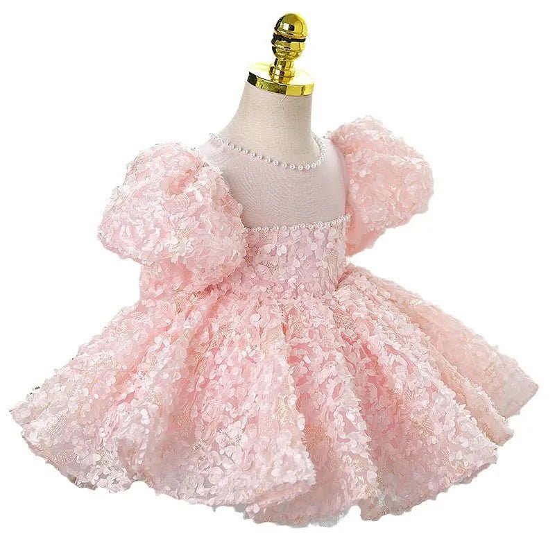 New Children's Princess Dress Sweet Flower Children Pompous Gauze Little Girl Birthday Costume Luxury Design - PratSN