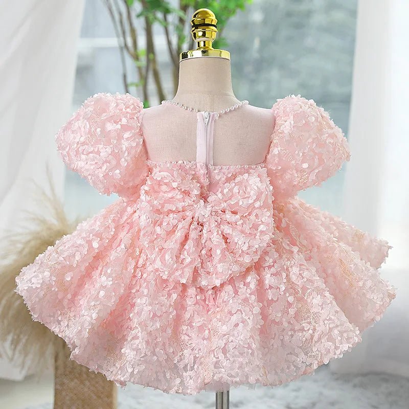 New Children's Princess Dress Sweet Flower Children Pompous Gauze Little Girl Birthday Costume Luxury Design - PratSN