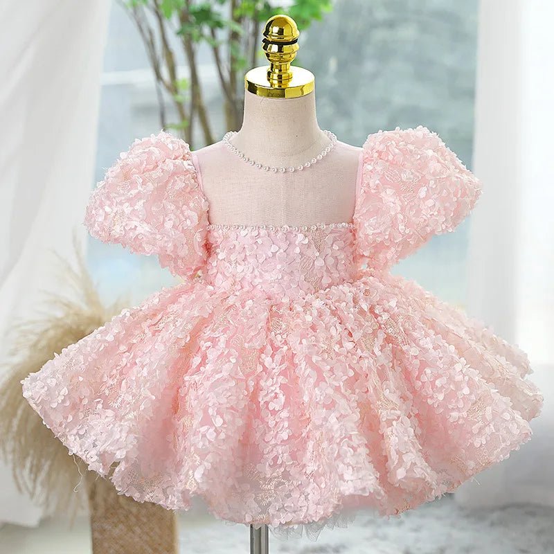 New Children's Princess Dress Sweet Flower Children Pompous Gauze Little Girl Birthday Costume Luxury Design - PratSN