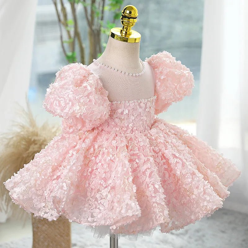 New Children's Princess Dress Sweet Flower Children Pompous Gauze Little Girl Birthday Costume Luxury Design - PratSN
