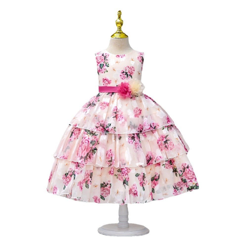 New Dress Girl Short Sleeve Suit Girls' Princess Dress - PratSN