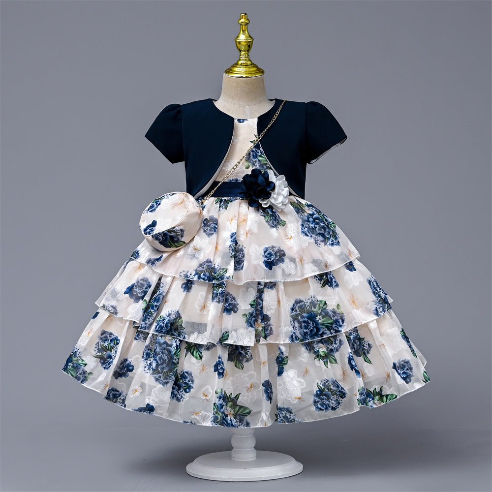 New Dress Girl Short Sleeve Suit Girls' Princess Dress - PratSN