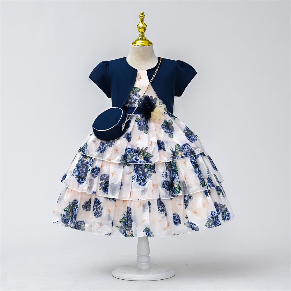 New Dress Girl Short Sleeve Suit Girls' Princess Dress - PratSN