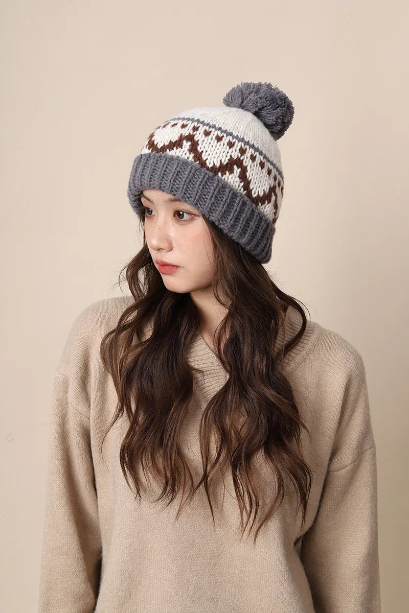 New Knitting Beanies Winter Caps for Men Women Warm Solid Color Hat Soft Woolen Crochet Unisex Take Cold Cap Beanie Gift - PratSN