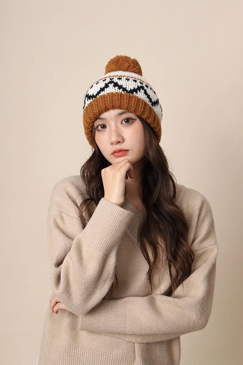 New Knitting Beanies Winter Caps for Men Women Warm Solid Color Hat Soft Woolen Crochet Unisex Take Cold Cap Beanie Gift - PratSN