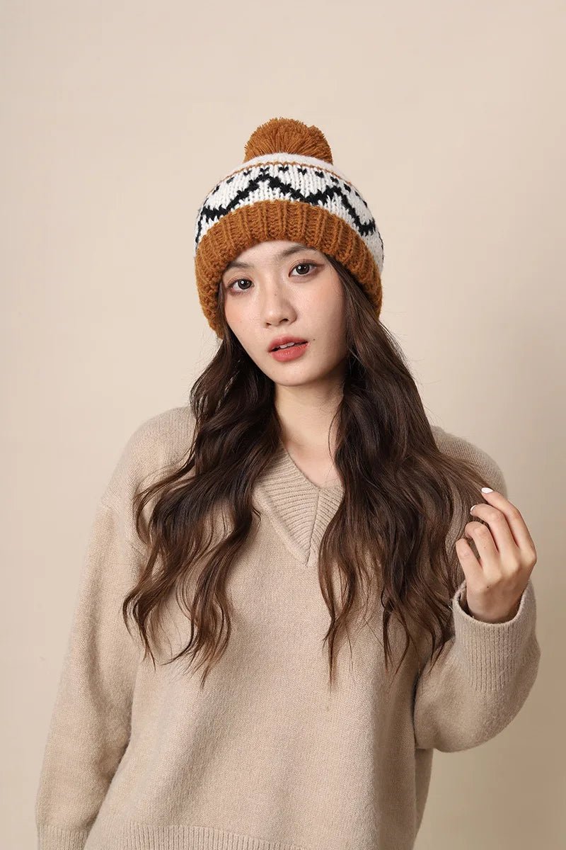 New Knitting Beanies Winter Caps for Men Women Warm Solid Color Hat Soft Woolen Crochet Unisex Take Cold Cap Beanie Gift - PratSN