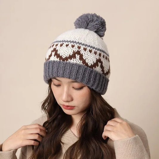 New Knitting Beanies Winter Caps for Men Women Warm Solid Color Hat Soft Woolen Crochet Unisex Take Cold Cap Beanie Gift - PratSN