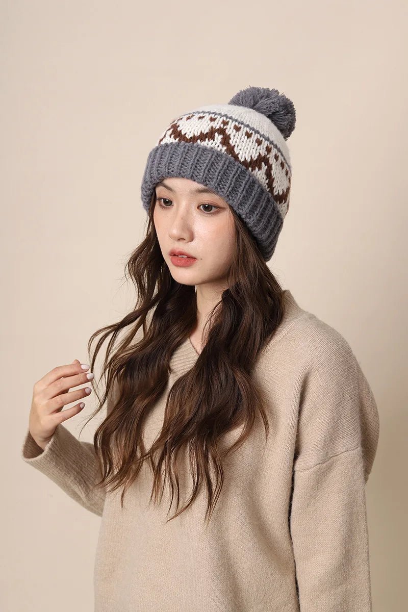 New Knitting Beanies Winter Caps for Men Women Warm Solid Color Hat Soft Woolen Crochet Unisex Take Cold Cap Beanie Gift - PratSN