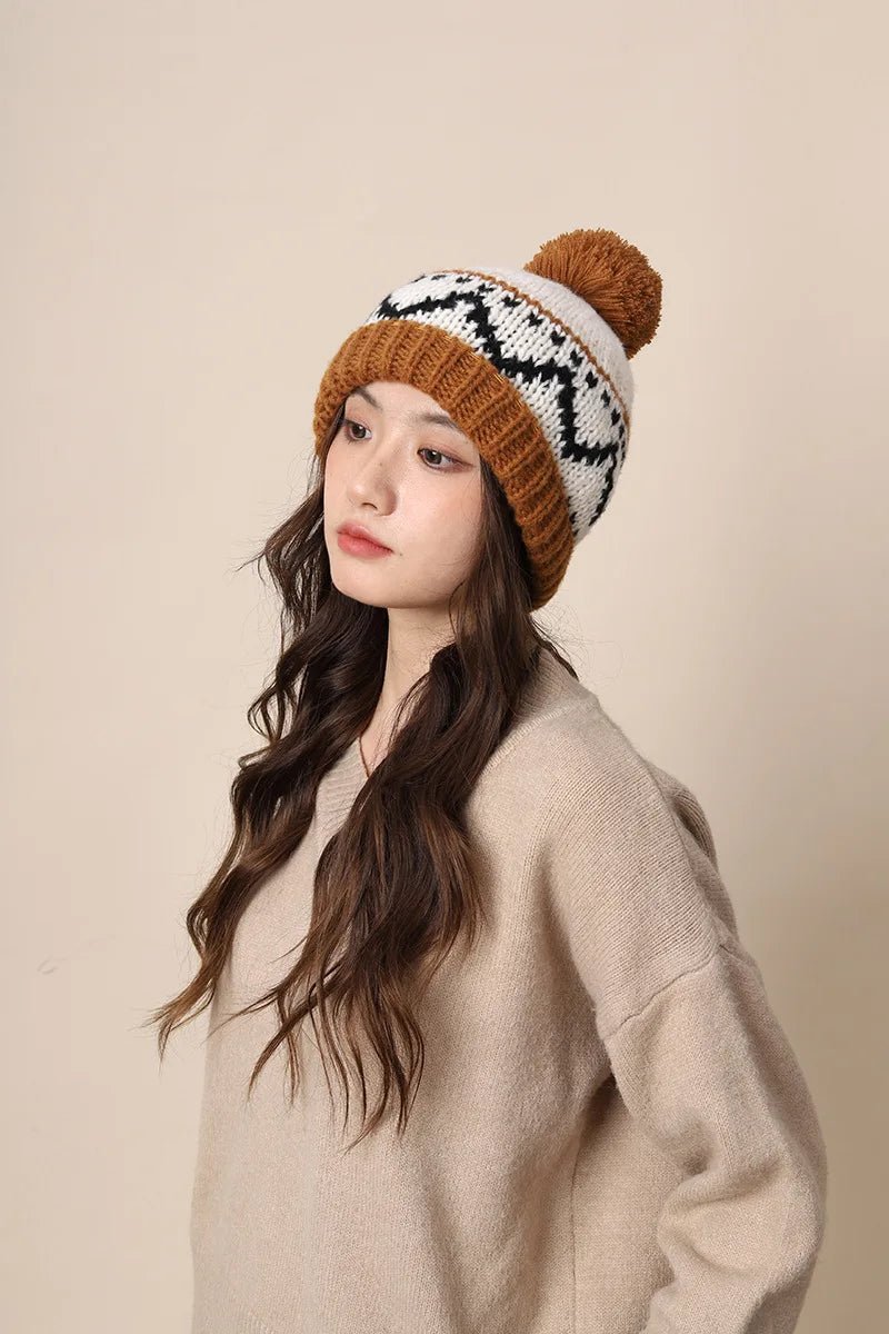 New Knitting Beanies Winter Caps for Men Women Warm Solid Color Hat Soft Woolen Crochet Unisex Take Cold Cap Beanie Gift - PratSN