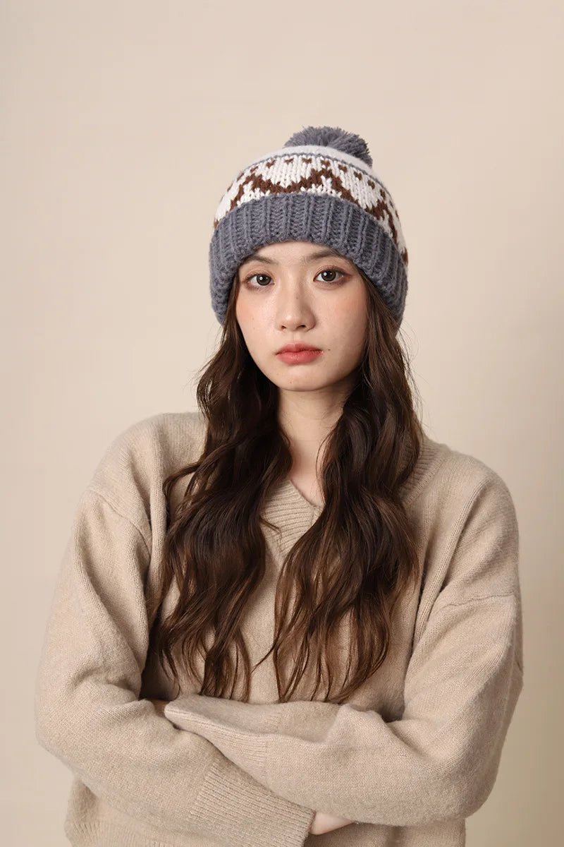 New Knitting Beanies Winter Caps for Men Women Warm Solid Color Hat Soft Woolen Crochet Unisex Take Cold Cap Beanie Gift - PratSN