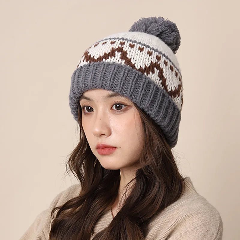 New Knitting Beanies Winter Caps for Men Women Warm Solid Color Hat Soft Woolen Crochet Unisex Take Cold Cap Beanie Gift - PratSN