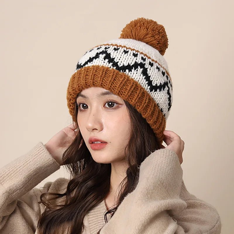 New Knitting Beanies Winter Caps for Men Women Warm Solid Color Hat Soft Woolen Crochet Unisex Take Cold Cap Beanie Gift - PratSN