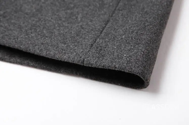 New Winter Men Cashmere Woolen Blends Slim Trench Coats Long Warm Jackets High Quality Male Business Casual Trench Coats Size 4X - PratSN