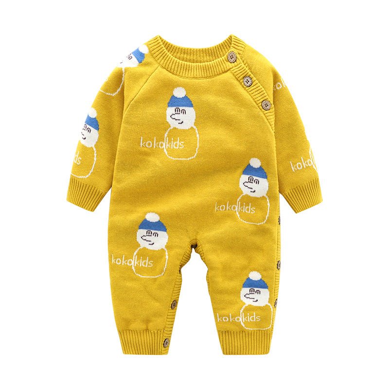 Newborn Baby Boy Girl Clothes Baby Crawling Clothes Thickening Out Baby Harness - PratSN