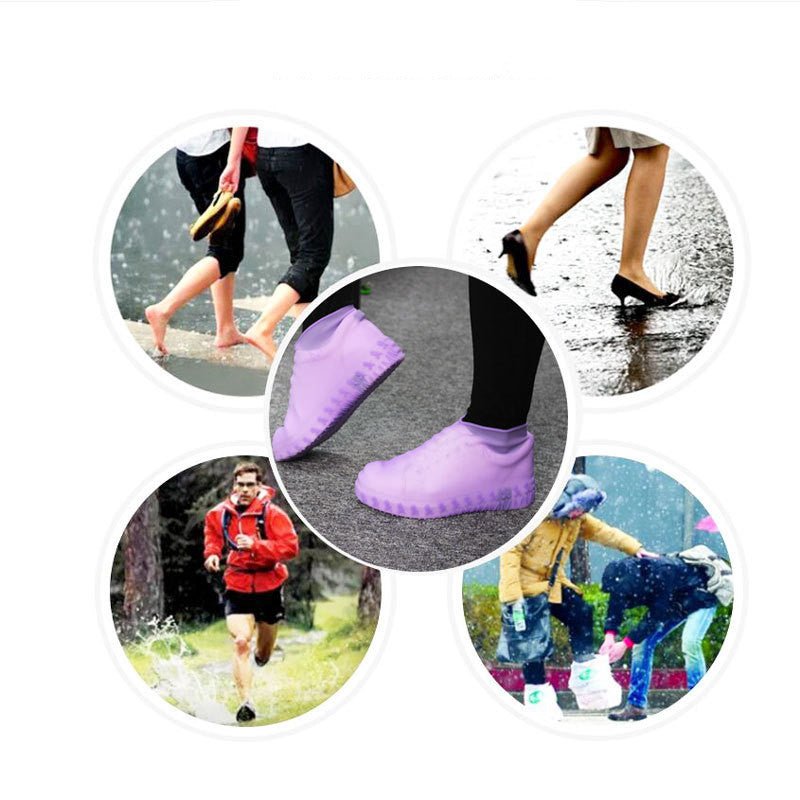 Non - slip thick silicone rain shoe cover - PratSN