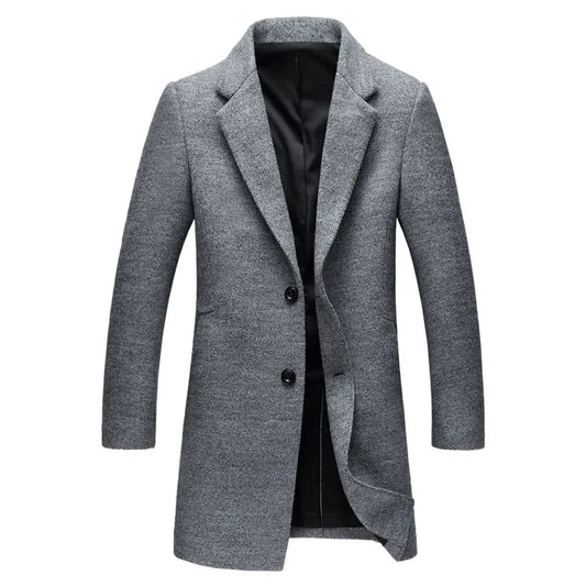 OEM Custom Mens Button Lapel Trench Coat - PratSN