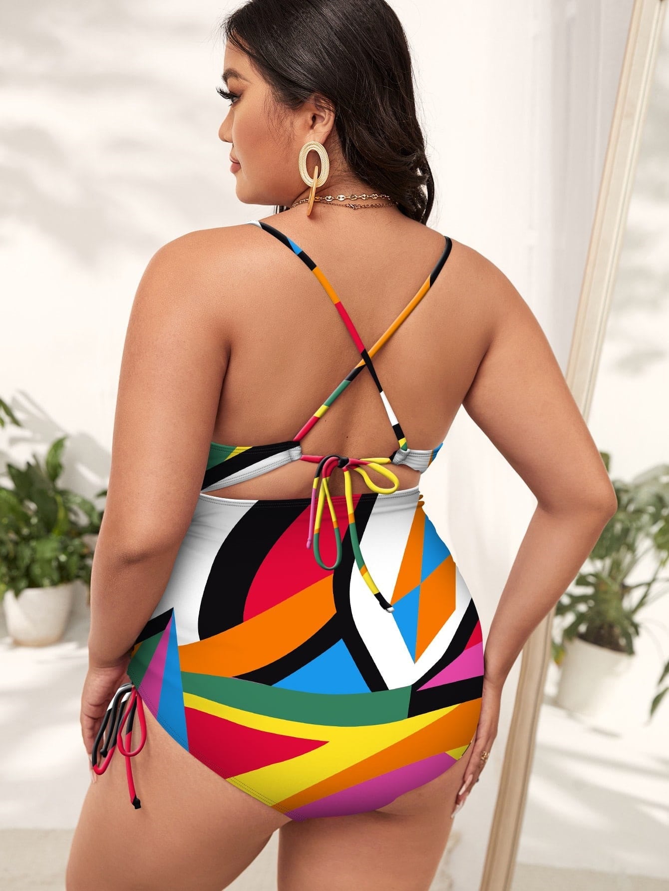 One - piece Swimsuit Fat Woman Plus Size Bikini Hollow Push Up - PratSN