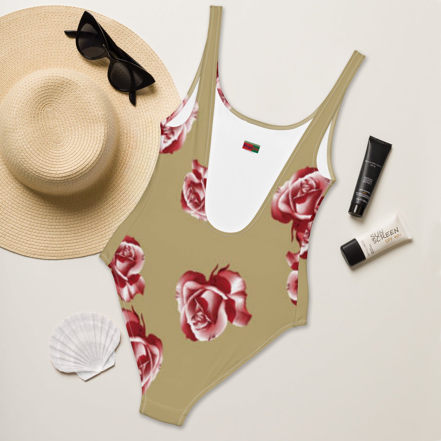 One - Piece Swimsuit, Floral Women's Swimsuit, Swimwear, Bathing Suit, Outfit Swimsuit, Beachwear, Bathing Suit - PratSN