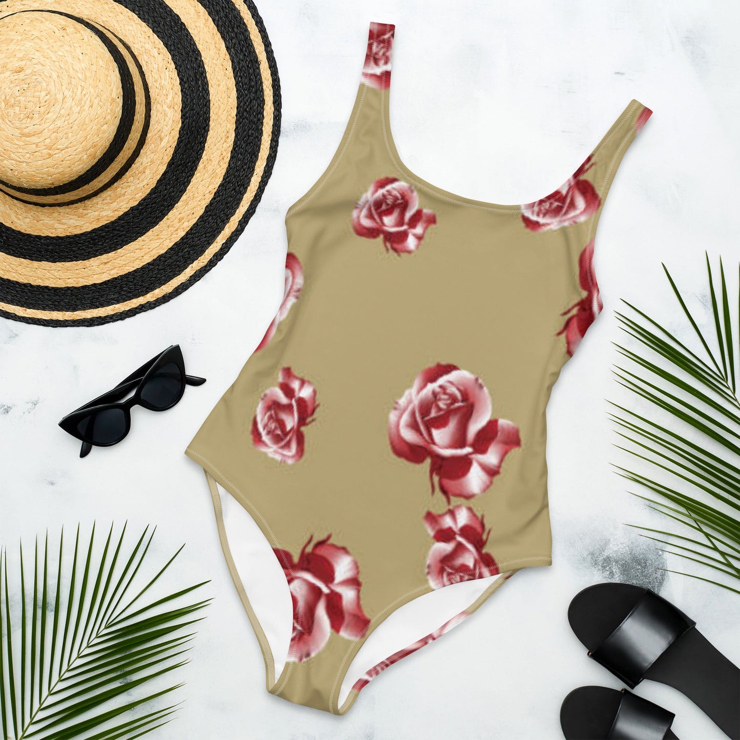One - Piece Swimsuit, Floral Women's Swimsuit, Swimwear, Bathing Suit, Outfit Swimsuit, Beachwear, Bathing Suit - PratSN