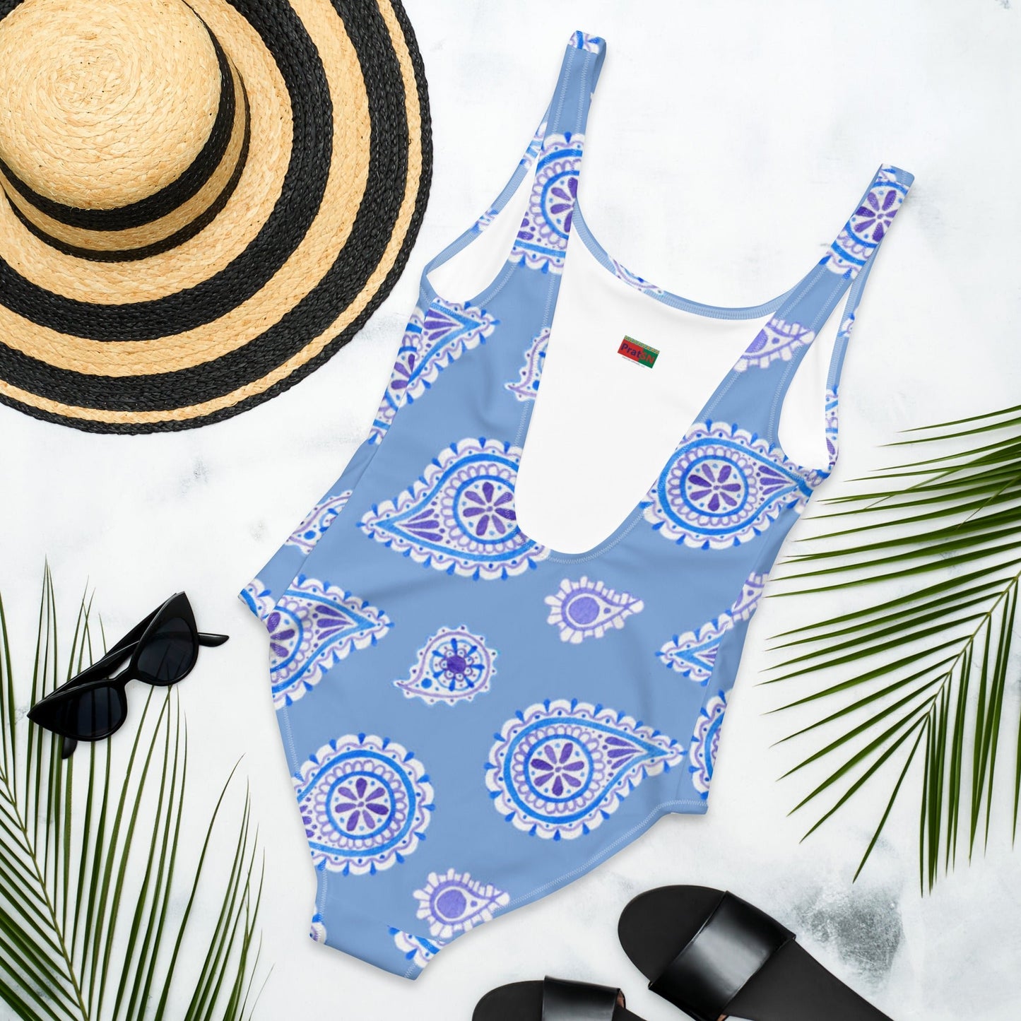 One - Piece Swimsuit, Sky Blue Swimsuit, Women's Swimwear, Bathing Suit, Outfit Swimsuit, Beachwear, Bathing Suit - PratSN