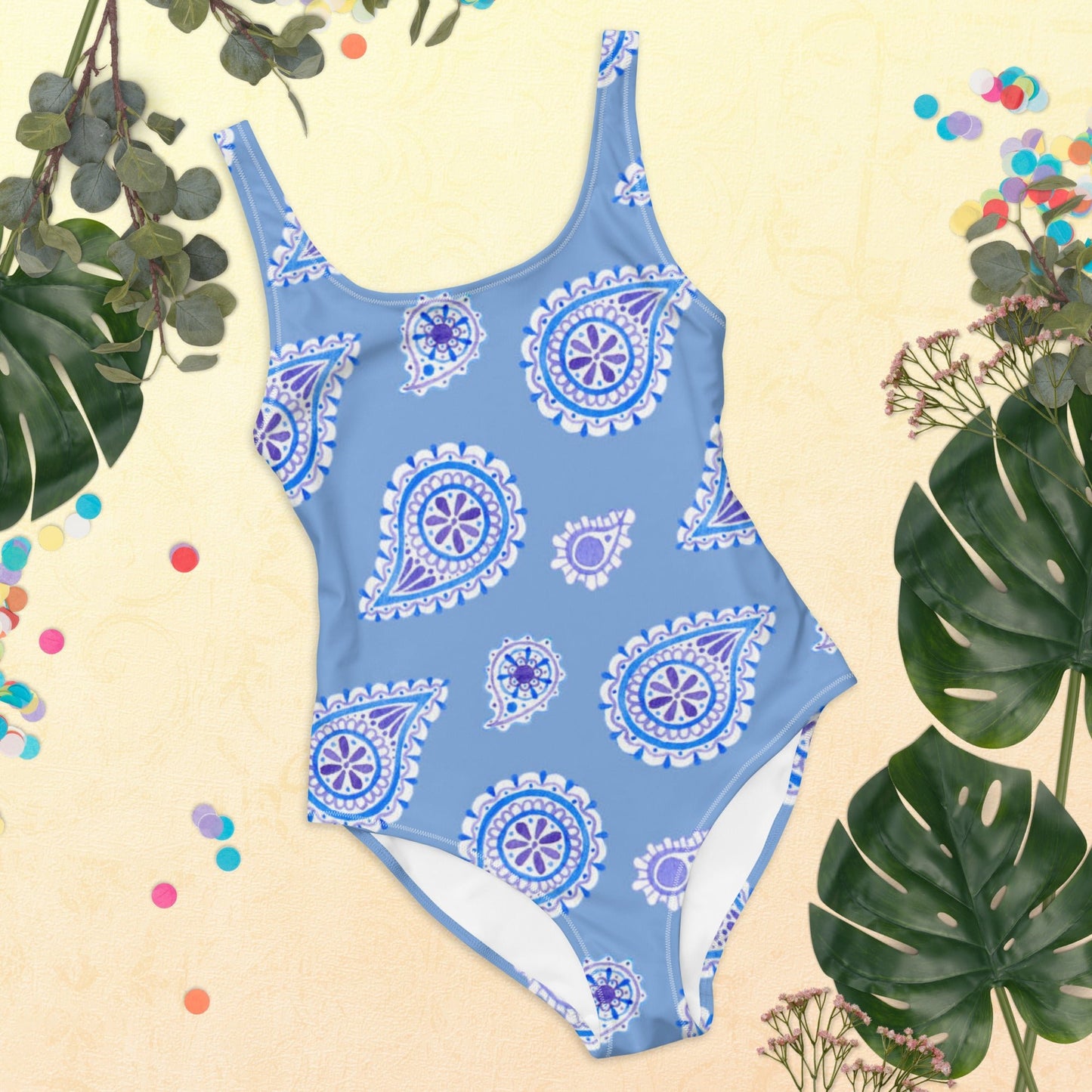 One - Piece Swimsuit, Sky Blue Swimsuit, Women's Swimwear, Bathing Suit, Outfit Swimsuit, Beachwear, Bathing Suit - PratSN