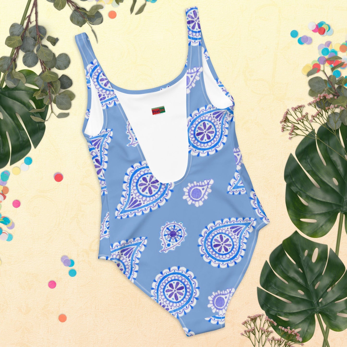 One - Piece Swimsuit, Sky Blue Swimsuit, Women's Swimwear, Bathing Suit, Outfit Swimsuit, Beachwear, Bathing Suit - PratSN